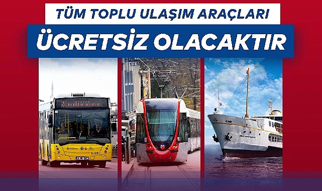 6 Ekim’de toplu ulaşım ücretsiz