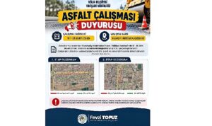 Kuva-İ Milliye Caddesi’nde gerçekleştirilecek asfalt çalışmaları öncesinde vatandaşlara duyuru